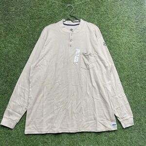 Flame Resistant Long Sleeve Shirt Mens 3XL National Safety Apparel C54P Beige